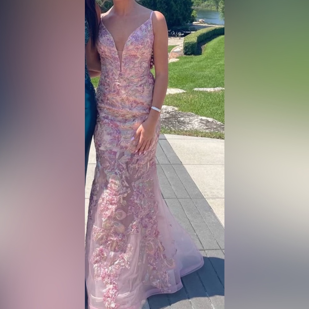Pink Sequin Gown